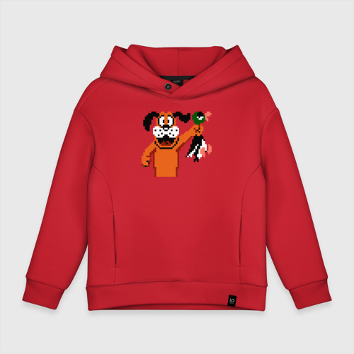 Детское худи Oversize хлопок Duck Hunt, цвет красный