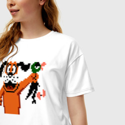 Женская футболка хлопок Oversize Duck Hunt - фото 2