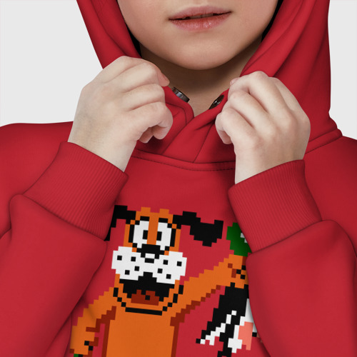 Детское худи Oversize хлопок Duck Hunt, цвет красный - фото 7