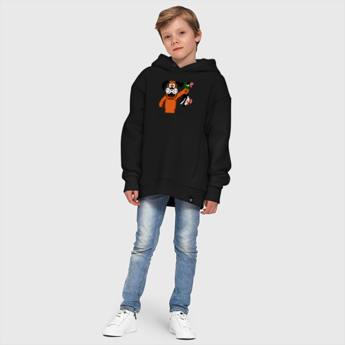 Детское худи Oversize хлопок Duck Hunt, цвет черный - фото 11