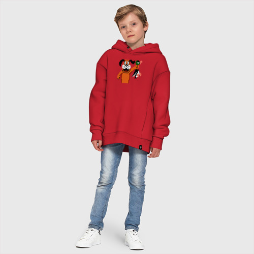 Детское худи Oversize хлопок Duck Hunt, цвет красный - фото 11