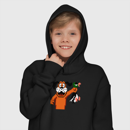 Детское худи Oversize хлопок Duck Hunt, цвет черный - фото 12