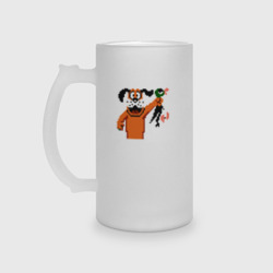 Кружка пивная матовое стекло Duck Hunt
