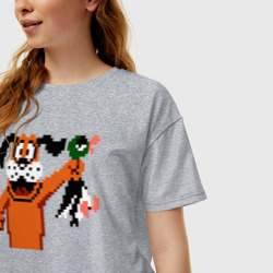 Женская футболка хлопок Oversize Duck Hunt - фото 2
