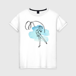 Женская футболка хлопок Художественная гимнастика