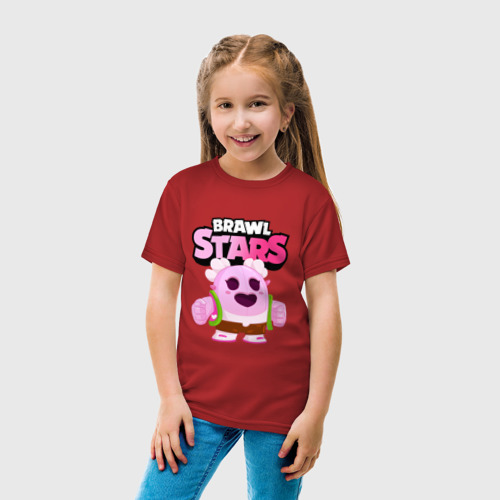 Детская футболка хлопок Sakura Spike Brawl Stars, цвет красный - фото 5