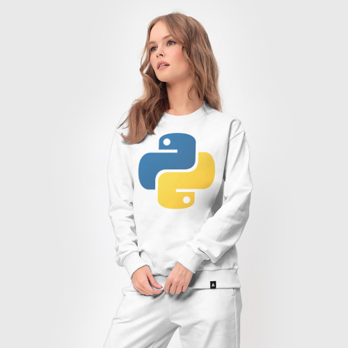Женский костюм хлопок Python, цвет белый - фото 5