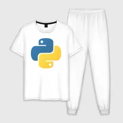 Мужская пижама с белой футболкой хлопок Python