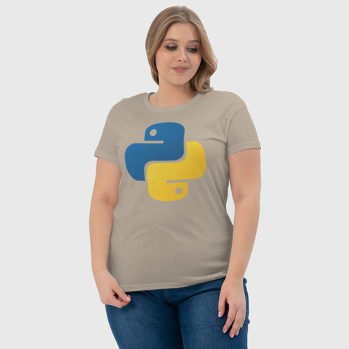 Женская футболка хлопок с принтом Python, фото #4