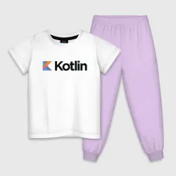 Детская пижама с белой футболкой Kotlin