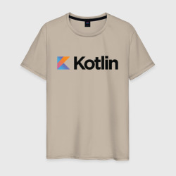 Kotlin – Мужская футболка хлопок с принтом купить со скидкой в -20%