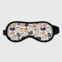 Маска для сна 3D Милые мопсы