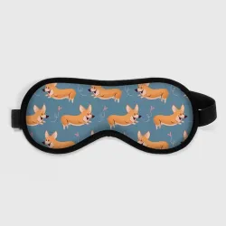 Маска для сна 3D Корги с бабочкой