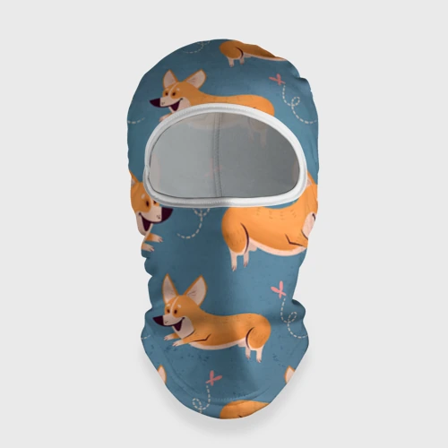 Балаклава 3D Корги с бабочкой