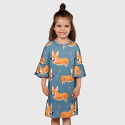 Детское платье 3D Корги с бабочкой - фото 2