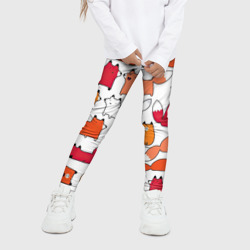 Детские леггинсы 3D Милые лисы - фото 2