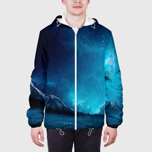 Мужская куртка 3D Ночное поле, цвет 3D печать - фото 4