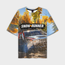 Мужская футболка oversize 3D Snowrunner