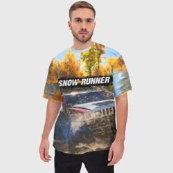 Мужская футболка oversize 3D Snowrunner - фото 2