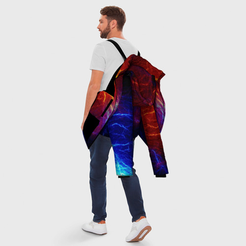 Мужская зимняя куртка 3D Битва молний battle flash, цвет черный - фото 5