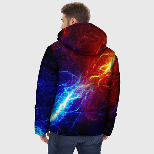 Мужская зимняя куртка 3D Битва молний battle flash, цвет черный - фото 4