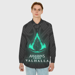 Мужская рубашка oversize 3D Assassins Creed Valhalla - фото 2