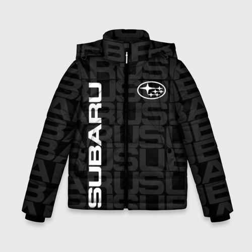 Зимняя куртка для мальчиков 3D Subaru, цвет черный