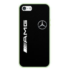Чехол для iPhone 5/5S матовый Mercedes-Benz AMG carbon