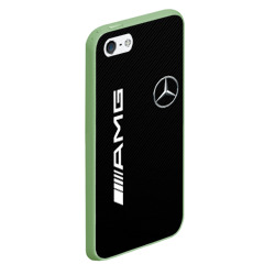 Чехол для iPhone 5/5S матовый Mercedes-Benz AMG carbon - фото 2