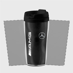 Термокружка-непроливайка Mercedes-Benz AMG carbon - фото 2