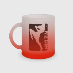 Кружка матовая стеклянная Muay Thai