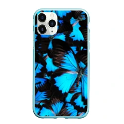 Чехол для iPhone 11 Pro Max матовый Рой бабочек