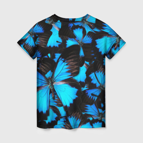 Женская футболка 3D Рой бабочек, цвет 3D печать - фото 2