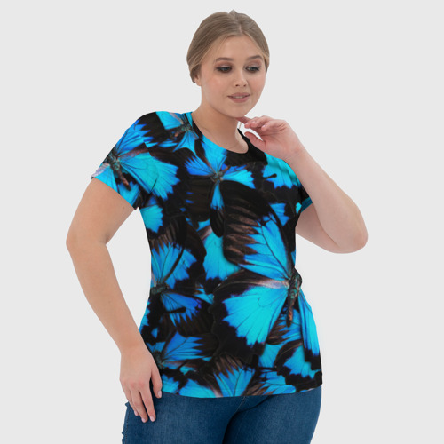 Женская футболка 3D Рой бабочек, цвет 3D печать - фото 6