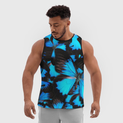 Мужская спортивная майка 3D Рой бабочек - фото 2