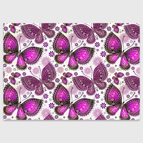 Поздравительная открытка Фиолетовые бабочки - купить по цене 155 руб в  интернет-магазине Всемайки, арт 2213775