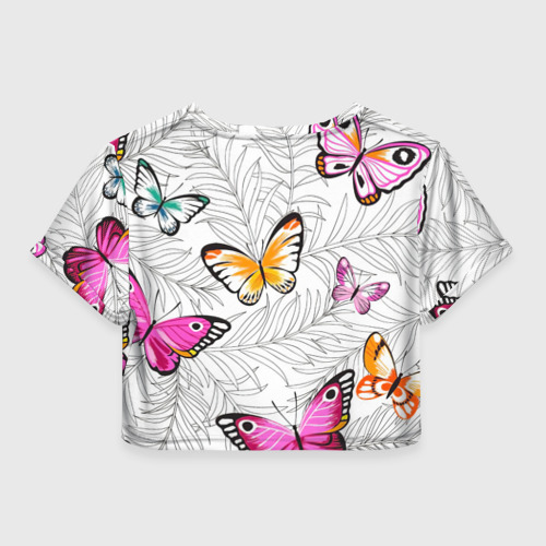 Женская футболка Crop-top 3D Яркий рой, цвет 3D печать - фото 2