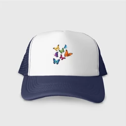 Кепка тракер с сеткой Бабочки