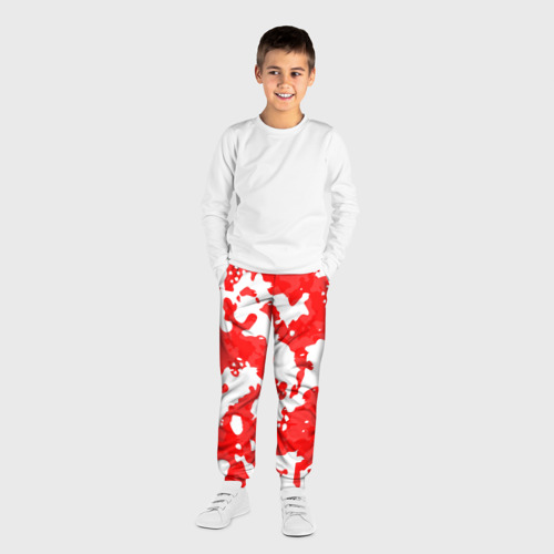 Детские брюки 3D Красно-белая, цвет 3D печать - фото 4