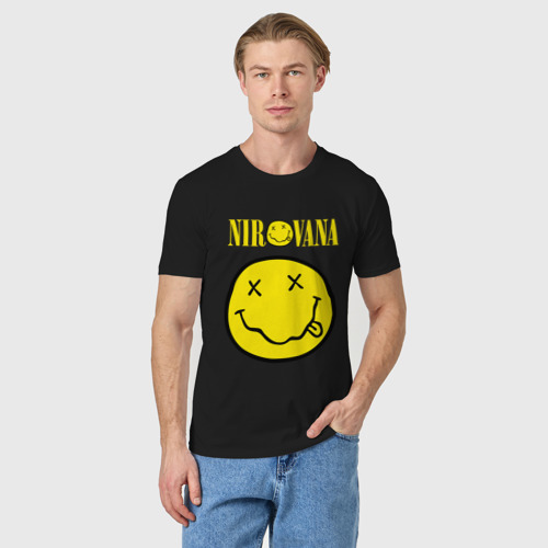 Мужская футболка хлопок Nirvana, цвет черный - фото 3