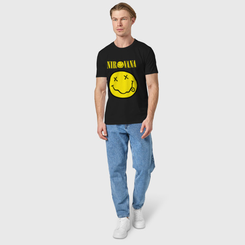 Мужская футболка хлопок Nirvana, цвет черный - фото 5