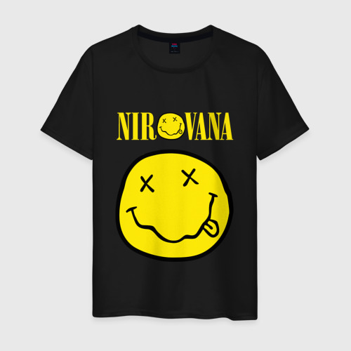 Мужская футболка хлопок Nirvana, цвет черный