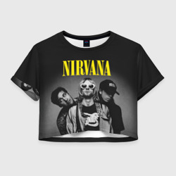 Женская футболка Crop-top 3D Nirvana