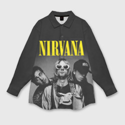 Мужская рубашка oversize 3D Nirvana