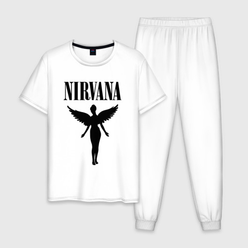 Мужская пижама хлопок Nirvana, цвет белый