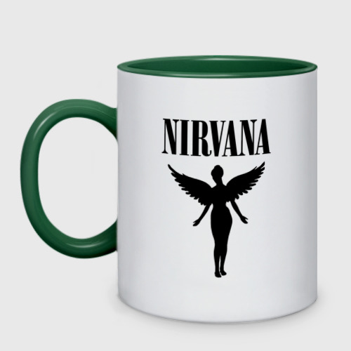 Кружка двухцветная Nirvana, цвет белый + зеленый