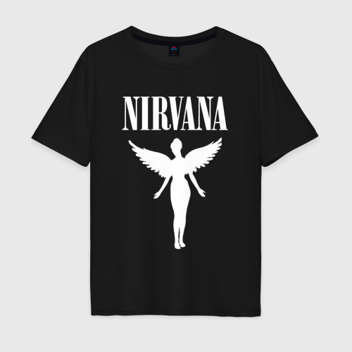 Мужская футболка хлопок Oversize Nirvana, цвет черный