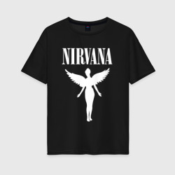 Женская футболка хлопок Oversize Nirvana