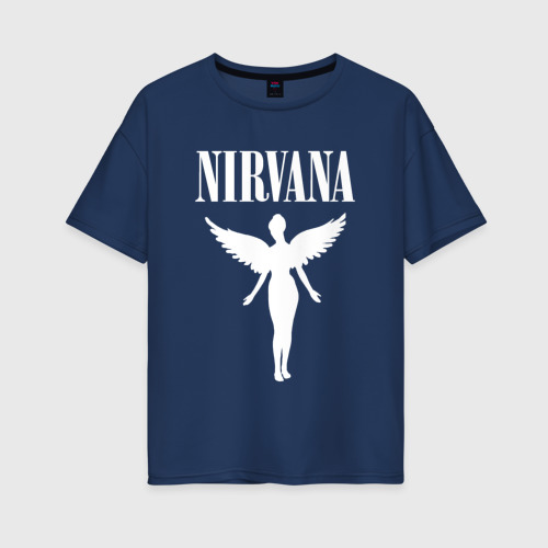 Женская футболка хлопок Oversize Nirvana