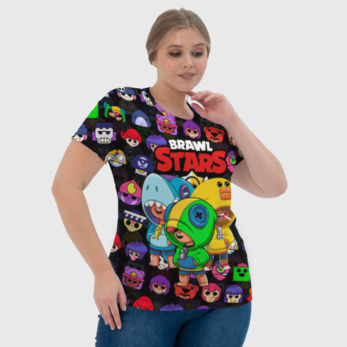 Женская футболка 3D Brawl Stars Leon, цвет 3D печать - фото 6